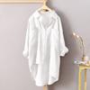 Casual Wind Solid Colour Shirt Spring and Autumn Women's Cardigan Double Pocket Long Sleeve Temperament Tops Women's Shirt