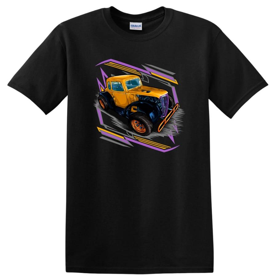 Vintage Hot Rod Car Graphic T Shirt Retro Classic Auto Art Design Tee M