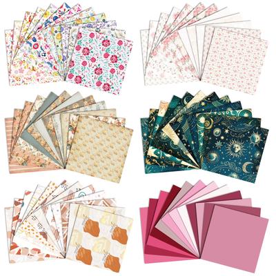 12 Packungen Lila einfarbiges Hintergrundpapier, Einfaches einfarbiges Ziegelpuder, Morandi Valentinstag Handbuch Materialpapier