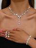 Brand New Sparkling Diamond Women's Jewelry Set: Necklace, Earrings & Bracelet