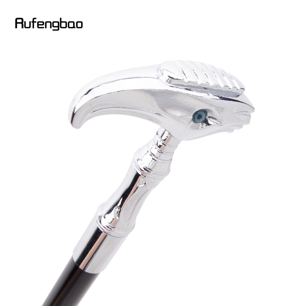 White Luxury Decorative Cosplay Flexible Cane Elegant Fashion Eagle Adjustable Cane Cosplay Alloy Crosier Vintage  Stick 105cm