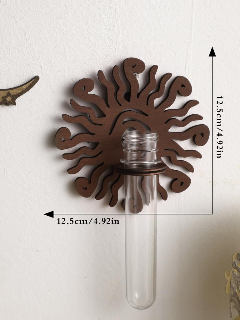 Sun Moon Shape Wall Planters for Indoor Plants Plant Propagation Station Wall Decor Art Vase Stand Women Mom Plant Lovers Gifts