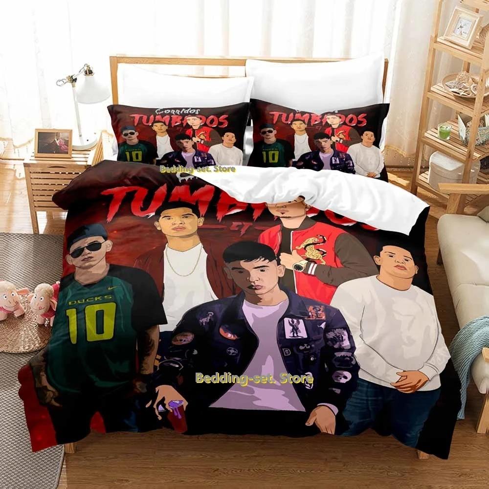 Natanael Cano Bedding Set Single Twin Full Queen King Size Bed Set Adult Kid Bedroom Duvetcover Sets Print Anime Bed Sheet Set