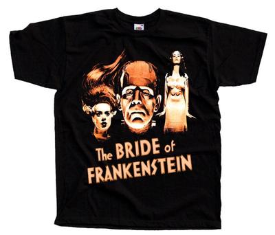 The Bride of Frankenstein V11 Horror Movie Poster T-Shirt Black Vintage Scary All Sizes S-5XL
