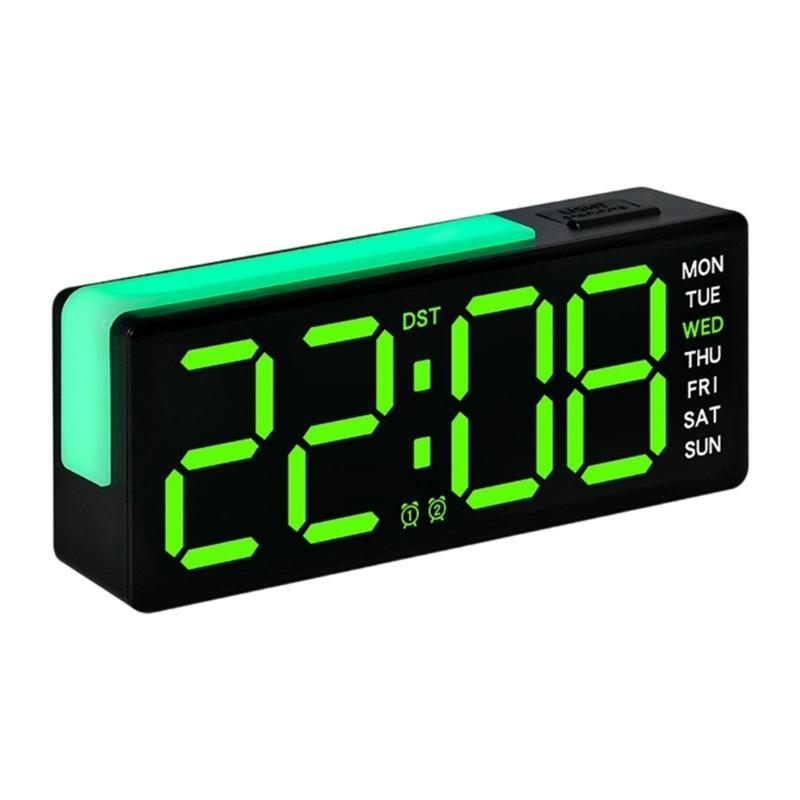 Digital Alarm Clock for Bedroom Desk Clock for Living Room Bedroom with Large Number,Dimmer,Loud Alarm Day of Week