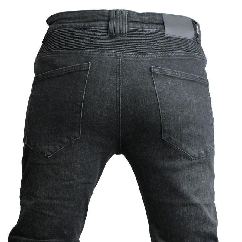 Mens Motorcycle Riding Pants Vintage Washed Denim Style Stretch Protective Biker Trousers Fall Season