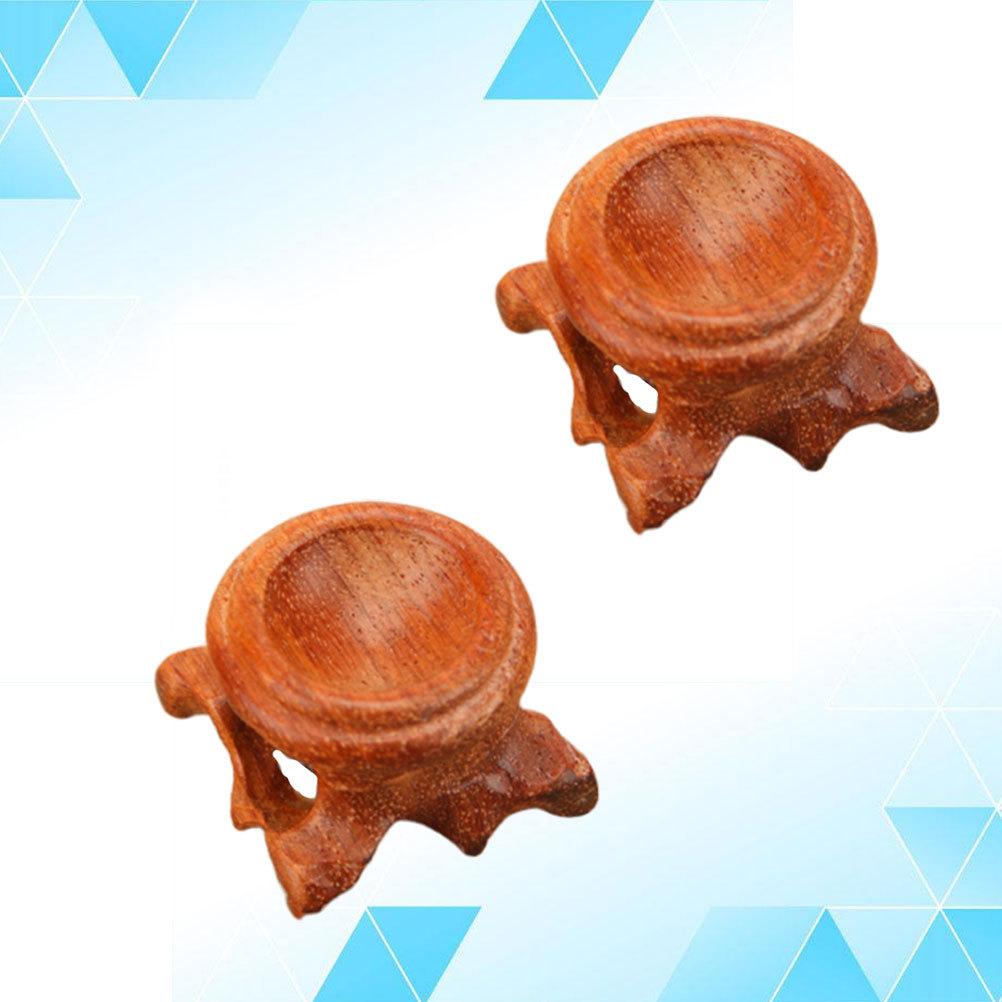 2pcs Solid Wood Redwood Vintage Holder For Glass Ball Display Home Hotel Store Mall Decor Santos Rosewood Size 3