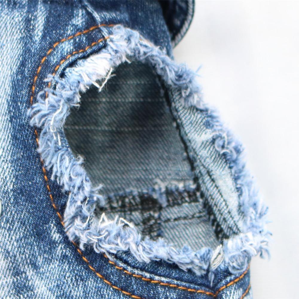 Jaqueta jeans para animais de estimação Roupas para cães Pomerânia Teddy podem ser rebocadas na primavera, outono e inverno