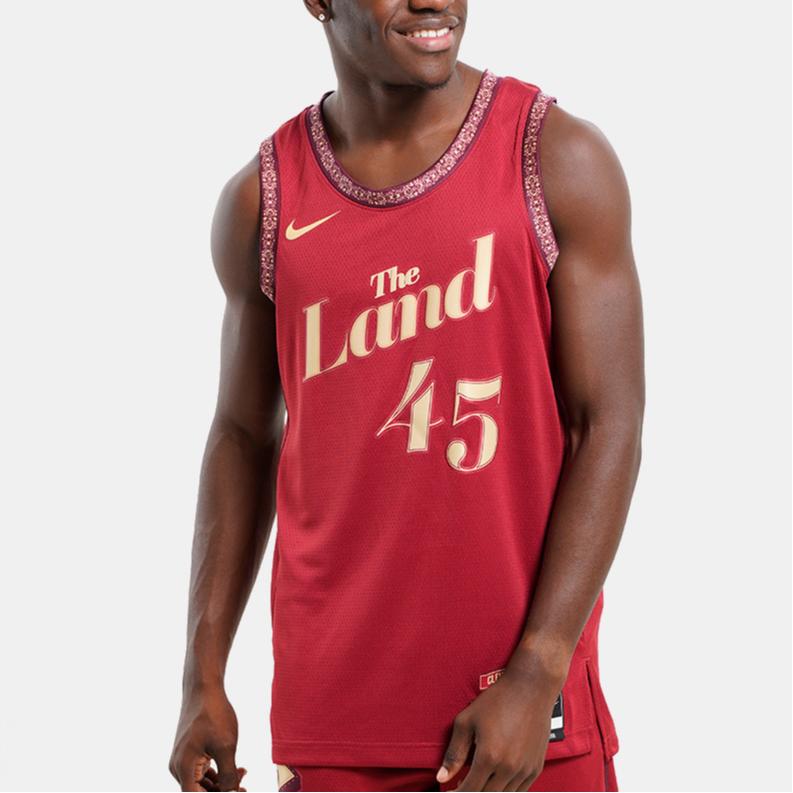 Nike Lässiges ärmelloses Basketballtrikot City Edition Fan-Trikot Herren Tops Rot DX8498-601