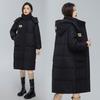 Dunjackor för kvinnors vinter nya medellånga och långa med huva, mode mångsidiga brödjackor, och tjocka rockar.