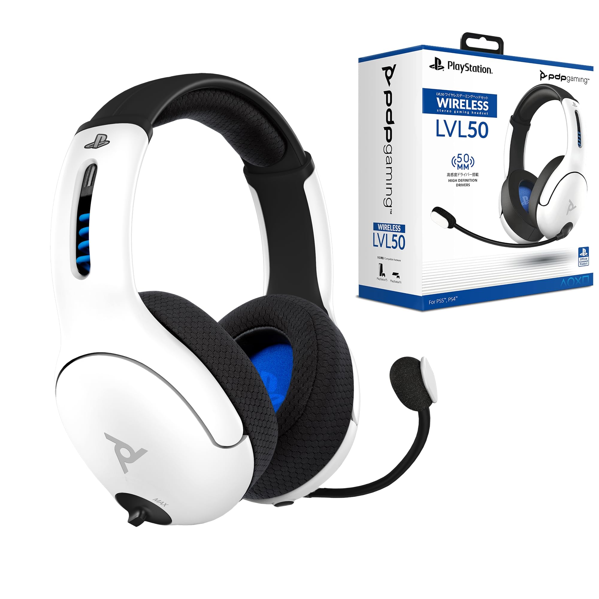 

Официально лицензированная беспроводная игровая гарнитура Sony PDP Gaming LVL50 для PS5 Продукт белый