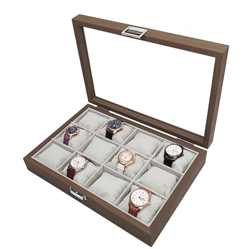 Watch Storage Box Watch Collection Box with 12 Slots Watch Display Case Watch Organizers Suitable for Jewelry Stores