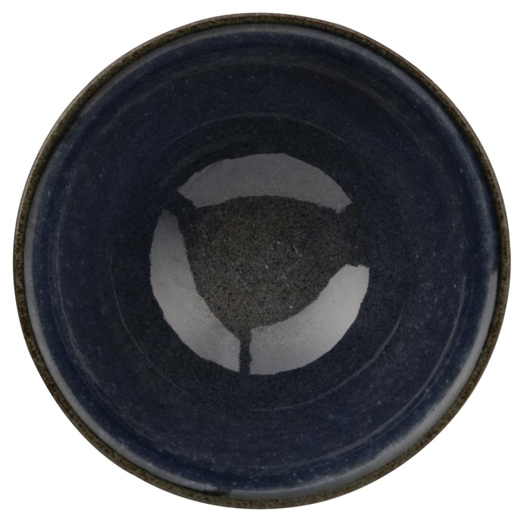 Tatara Rice Bowl, Navy Blue, Shaved, Mino Ware, Microwave and Dishwasher Safe, Large, Ohira, Tableware, Suitable for Home or Cafe Use, 020528