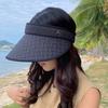 Women Sun Hats Summer Fashion Large Brim Empty Top Casual Sport Beach Sun Visor Hat For Outdoor Cycling