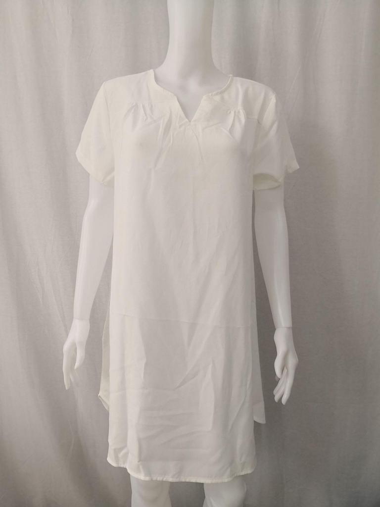 Abito estivo casual a maniche corte in cotone e lino da donna 2024 - Disponibile in stili europei e americani