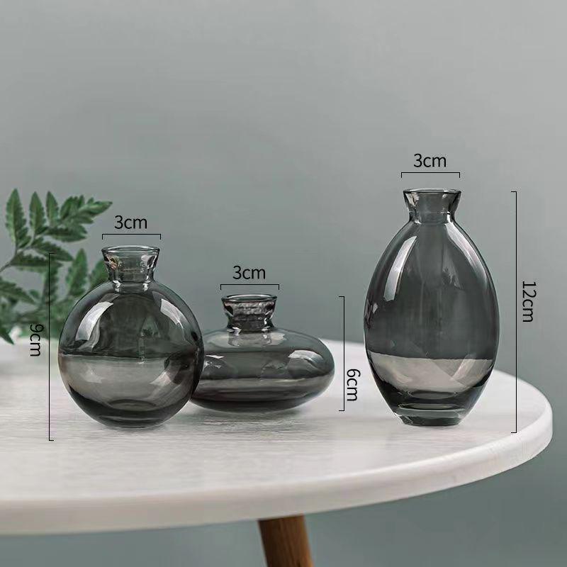 Elegant Retro Glass Vase: High-End Decorative Luxury for Flowers