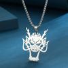 Stylish Titanium Steel Dragon Head Pendant Necklace For Men And Women Fashionable 2024 Trendy Long Chain