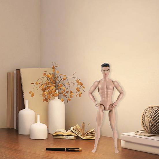 45663 Scale Male Muscular Action Figure Body with Removable Head Highly Articulated Multi-Jointed Figure Ornament