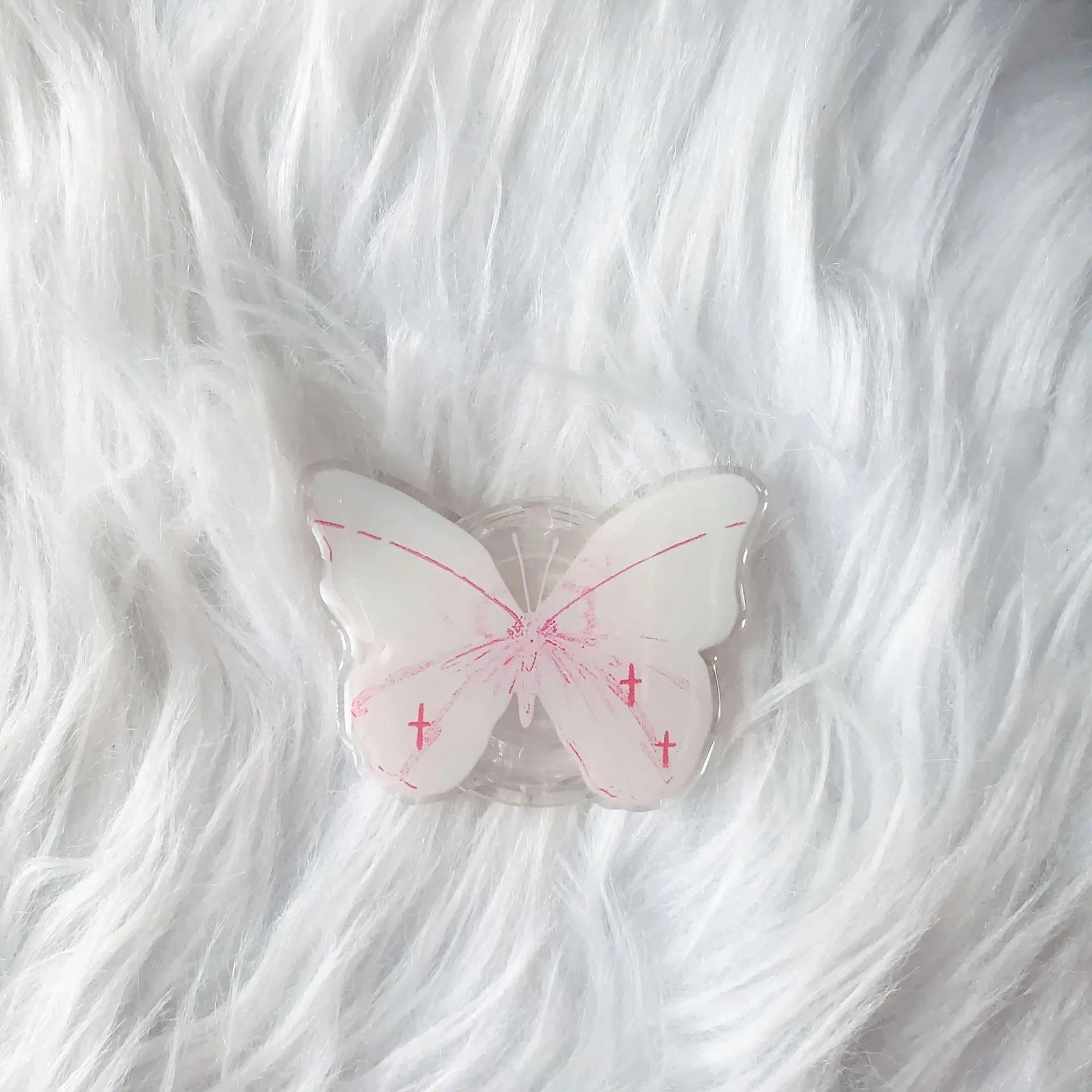 

1 шт. Милая бабочка для девочек, подставка для подушки безопасности для iPhone, Android, мобильных телефонов, автомобильного настольного просмотра, ленивый кронштейн, чехол для телефона, украшение