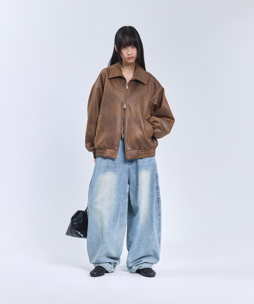 Standarderror 87-Stan009 [Renewal] Standard Blouson Suede Jacket Crack Brown (C Type)