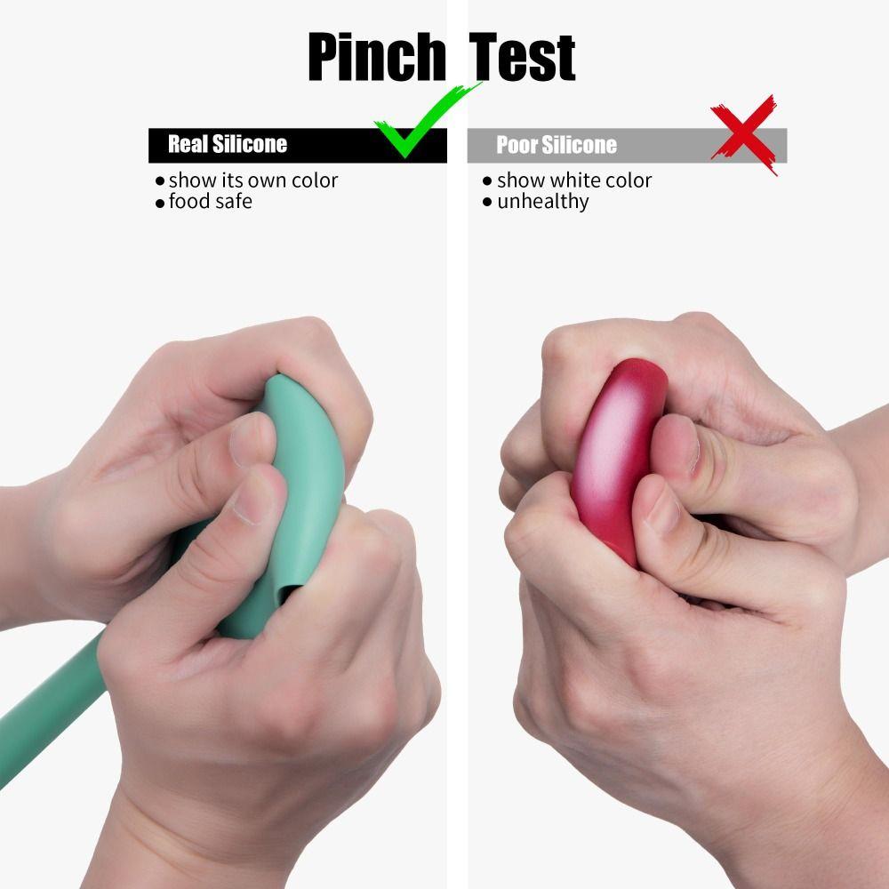 4PCS Heat Resistant Silicone Spatula Non-slip Kitchen Baking Tool Cooking Utensil Set Home Baking