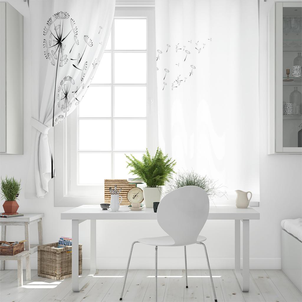 Löwenzahn Blume Pflanze Zweig Fenstervorhänge Heimdeko Schlafzimmer Vorhänge Küchentür Vorhänge Vorhänge für Wohnzimmer