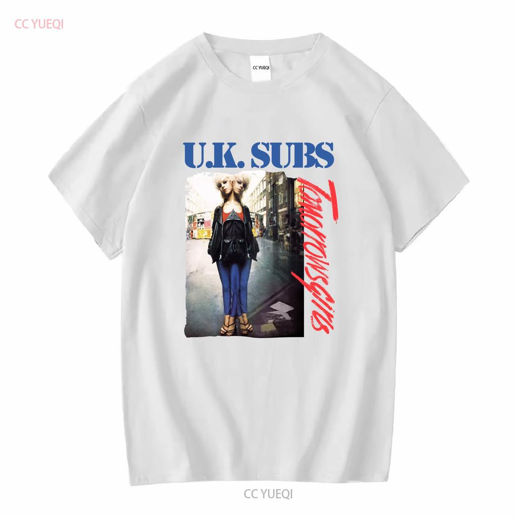 Uk Subs T Shirt Tomorrows Girls Band Logo New Official Unisexs Black Long Or Short Sleeves Vintage Washed Streetwear Slightly