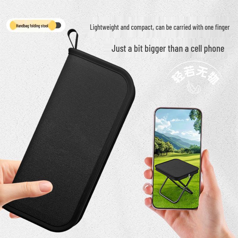 Portable Outdoor Folding Stool - Quick Fold Fishing & Camping Chair with Handbag