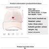 Fashionable and Versatile Embroidered Small Heart Hollow Top Baseball Cap Simple and Fresh Outdoor Casual Duckbill Cap