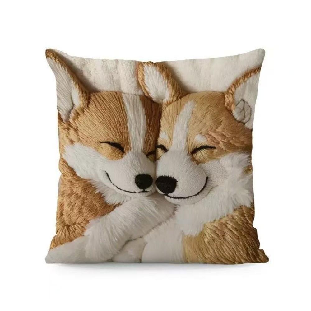 45cm Pillow Case Elephant Print Vintage Cushion Cover Bohemian Style Flower Bird Sheep Decorative Pillowcase Sofa Decoration