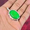 Pingente de turquesa de cobre verde, pingente de prata esterlina 925, joias com pedras preciosas, pingente feito à mão, joias incríveis, presente para ela