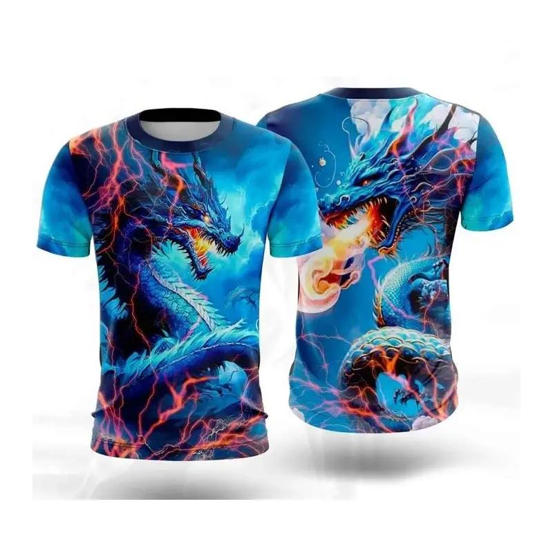 Dragon T-Shirts Tiger 3D Printed Mens T-shirt Streetwear Men Women Casual Fashion Oversized Short Sleeve T Shirt