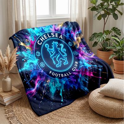 Chelsea FC Themen-Decke Weiche Flanell-Decke Plüsch-Überwurf Gemütliche Sofa-Bett-Decke für Wohnkultur