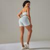 Seamless Knitted Back High Elasticity Sports Bra Yoga Set Running Fitness Shorts Two Piece Set For Women