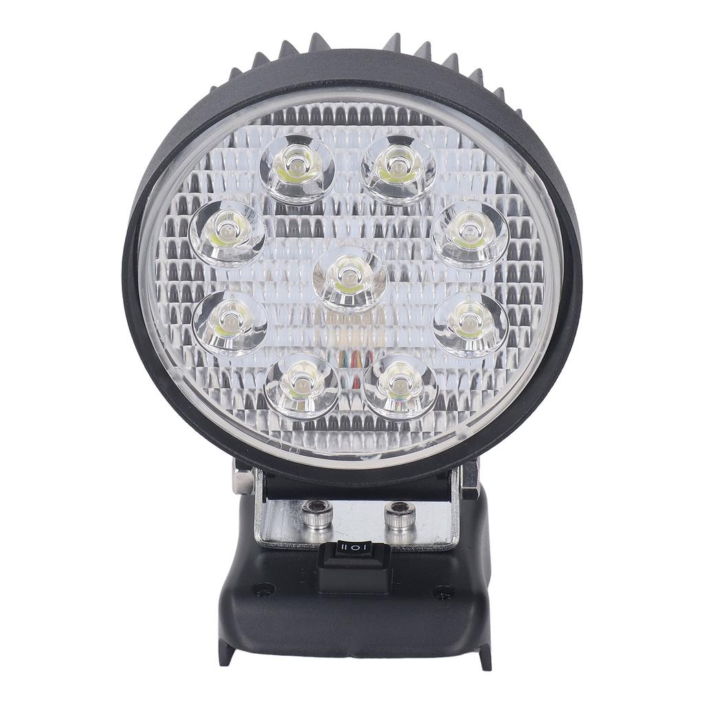 Cordless LED Work Light 18V Battery Powered 27W 2400LM Portable Handheld Job Site Flood Beam for Cam