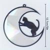 Самоклеящиеся наклейки на окна из ПВХ для ловца солнца Cat Moth Energy Suncatcher Wallpaper Rainbow Prisms Sticker Sunlight Decals