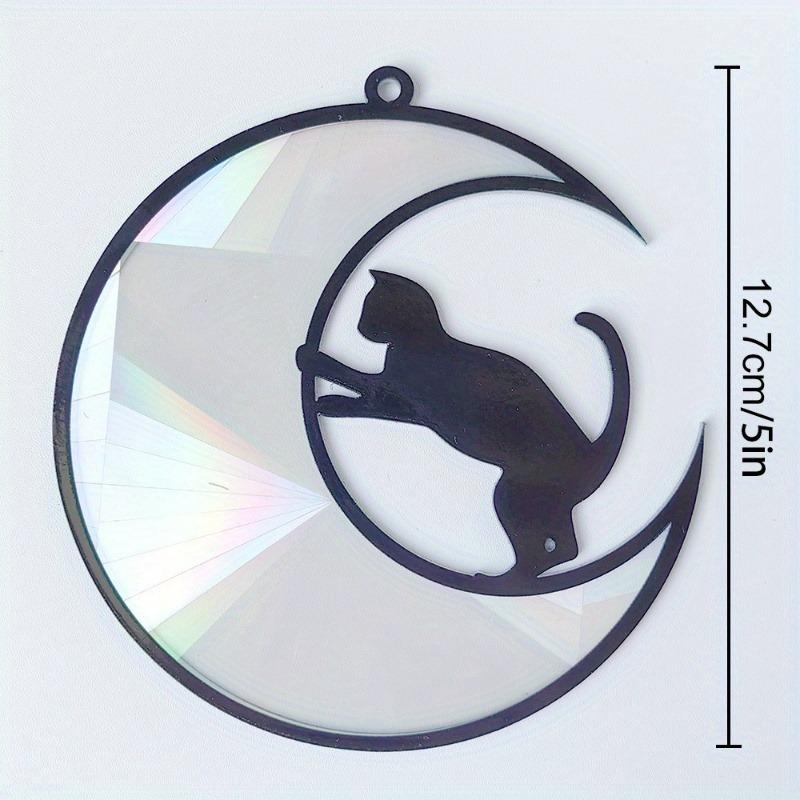 Самоклеящиеся наклейки на окна из ПВХ для ловца солнца Cat Moth Energy Suncatcher Wallpaper Rainbow Prisms Sticker Sunlight Decals
