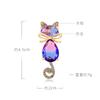 Korean version crystal cat brooch high-end brooch Korean version cute kitten pin suit brooch accessories