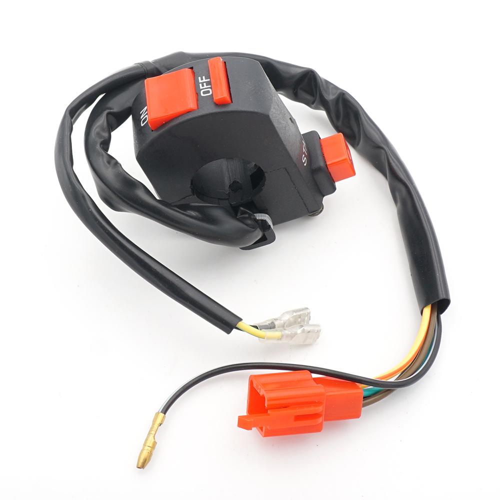 7/8" 22mm Motorcycle Handlebar Control Switch Ignition Start Kill Switch ON-OFF For Honda Kawasaki Electric Dirt 125 Pit Bike