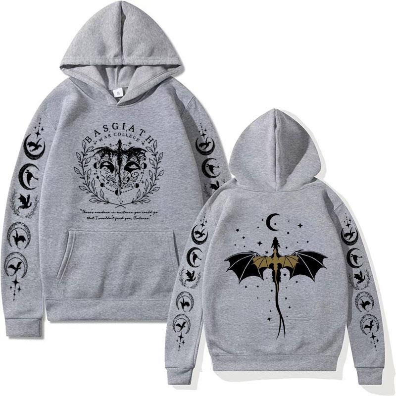 Vintage Basgiath War College Both-Sided Print Hoodies Men's Women Clothes Y2k Fashion Sweatshirt Casual Fleece Hoodie Streetwear