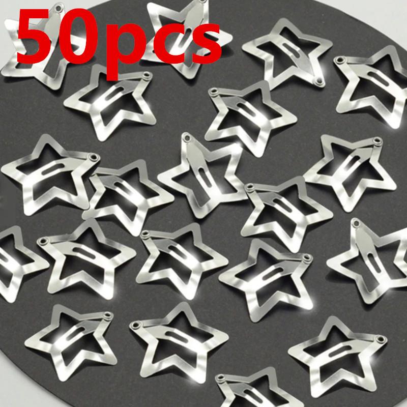 Ασημί χρώμα Αστέρι Κλιπ Μαλλιών Κορίτσια Πλαϊνό Κλιπ Μαλλιών Μπαρέτα Χαριτωμένο Μεταλλικό Φιλιγκράν Αστέρι Κλιπ Μαλλιών Κλιπ Μαλλιών Γυναικεία Κοσμήματα Αξεσουάρ Μαλλιών