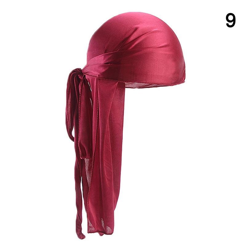 Unisex Menn Kvinner Bandana Durag Hodeplagg Hodeplagg Silke Piratlue Wrap Hatter