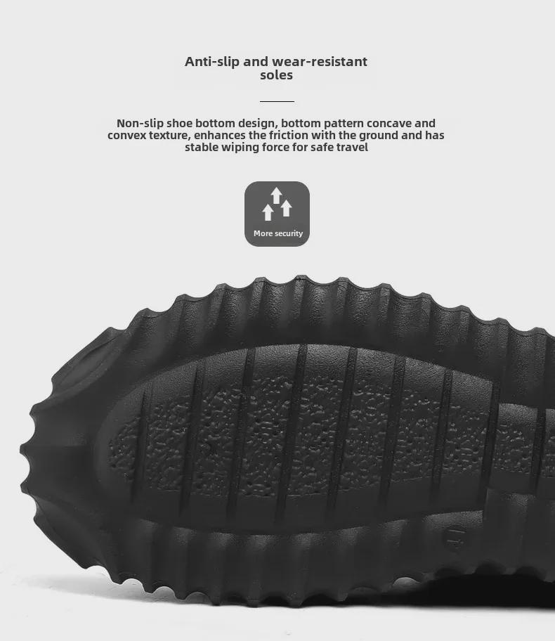 Men's High-Top Anti-Slip Leather Snow Boots with Cotton, Velvet, and Wool Fur Lining