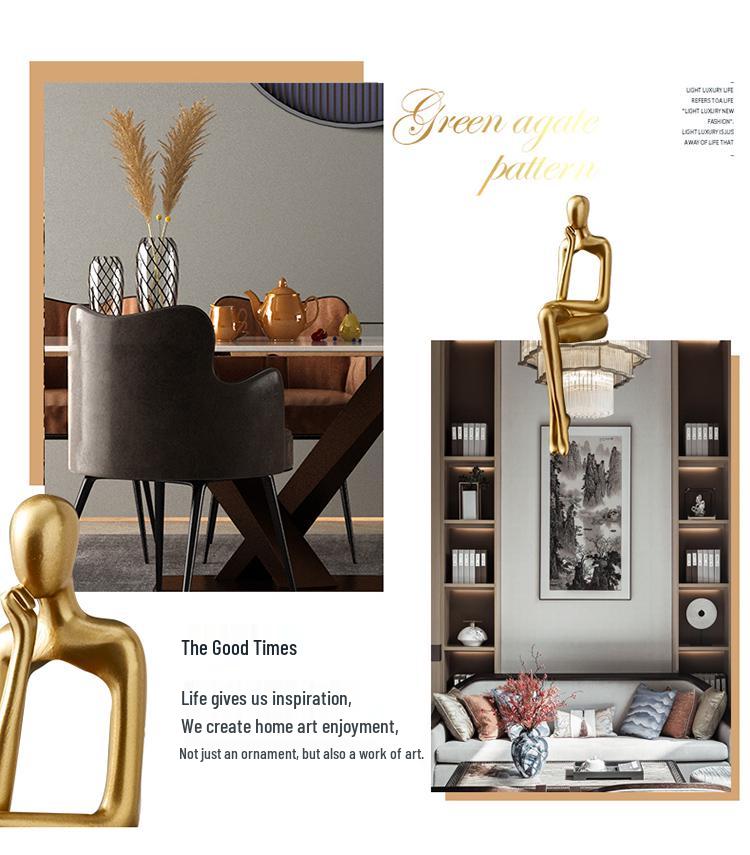 Modern Abstract Art Ornaments for Bookshelf or Living Room Display