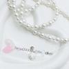 Shell Fish Tail/Bass/Heart Needle Keyring Phone Charm Detachable Phone Lanyard Beaded Keychain Jewelry for Wallet