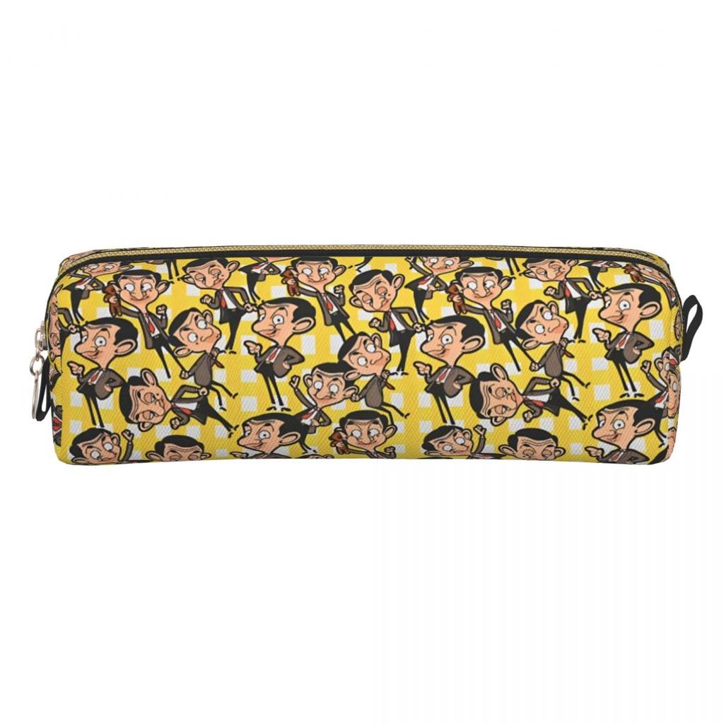 Mr. Bean Pencil Case Pen Holder Bag Student Large Storage Students School Gift Pencilcases