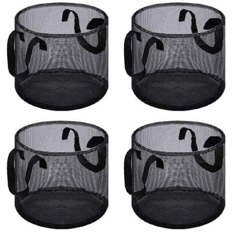 

AB34-4PCS Mesh Aquaticpond Plant Baskets, Large Pond Planting Bag Reusable Aquaticsplanter Pot Water Lily Growing Container