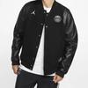 Jordan Paris Saint-Germain Solid Long Sleeve Sports Jacket Men Outerwear Black BQ8364-010