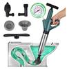 Stainless Steel Toilet Drain Cleaner High Pressure Air Plunger 120PSI 8 kPa With 3 Nozzles For Sink Bathtubs Pipe Clogs