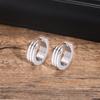 Small Huggie Hoop Earrings for Men Boys,Waterproof Stainless Steel Earring 4mm Width,Simple Punk Jewelry Gift